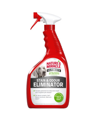 Nature's Miracle Ultimate Stain & Odour Eliminator Dog 946ml - środek na uporczywe plamy od moczu, krwi, wymiocin psa, silna formuła bioenzymatyczna 