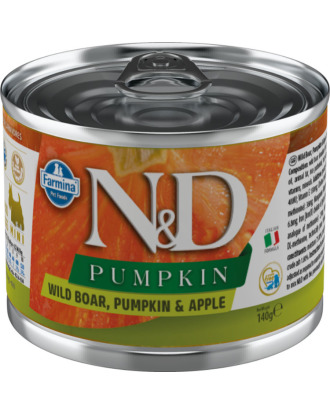 Farmina N&D Pumpkin, Boar & Apple Adult - pełnowartościowa, bezzbożowa karma dla dorosłych psów, z dynią, dzikiem i jabłkiem