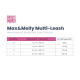 Max&Molly Multi-Leash Matrix Sky Blue - smycz przepinana dla psa z odblaskowymi przeszyciami, 200cm