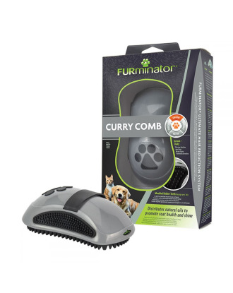 FURminator Curry Comb gumowe zgrzebło do masażu i wyczesywania, dla ras krótkowłosych, dla psów i kotów.
