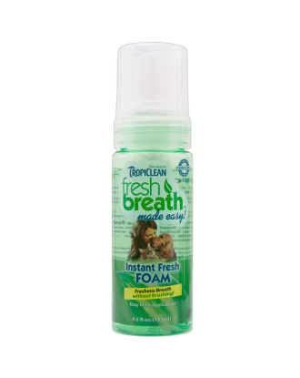 Tropiclean Fresh Breath Instant Foam 133ml - pianka do higieny jamy ustnej dla psów i kotów