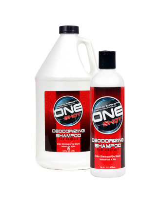One Shot Deodorizing De-Skunk Shampoo - profesjonalny szampon oczyszczający i silnie deodoryzujący dla psów, kotów, koni, koncentrat 1:10