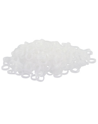Paw Marks Non-Latex Transparent Bands 6,3mm - profesjonalne, wytrzymałe, nielateksowe gumki, transparentne, średnia grubość, 1000szt.