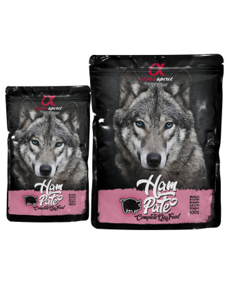 Alpha Spirit Ham Pate - saszetka z pasztetem z szynki wieprzowej, pełnowartościowa, bezglutenowa karma dla psów 