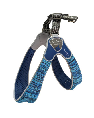 Coralpina Powermix Blue Melange Harness - lekkie szelki dla małego i średniego psa, niebieskie