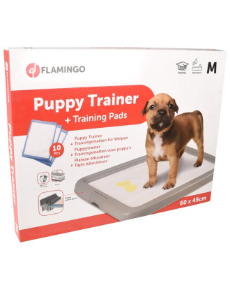 Flamingo Puppy Trainer + Pads - kuweta dla psa do nauki czystości + 10 podkładów