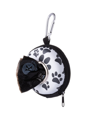 JK Animals Poop Bag Dispenser & Vanilia Bags - etui na woreczki w psie łapki + rolka woreczków o zapachu wanilii 