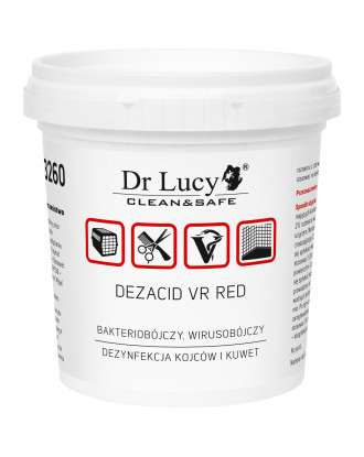 Dr Lucy Dezacid VR Red 150g - proszek do dezynfekcji powierzchni, bakterio i wirusobójczy