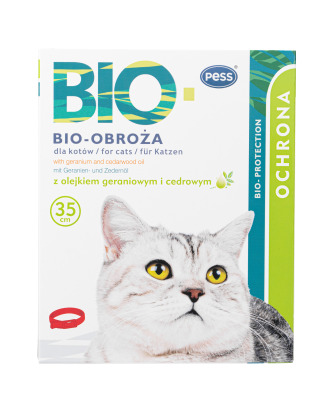 Pess Bio-Obroża Cat 35cm - pielęgnacyjna obroża dla kotów, z naturalnymi olejkami eterycznymi