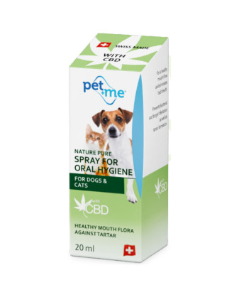 Pet+Me Spray For Oral Hygiene 20ml - naturalny spray do pielęgnacji jamy ustnej z CBD, dla psa i kota