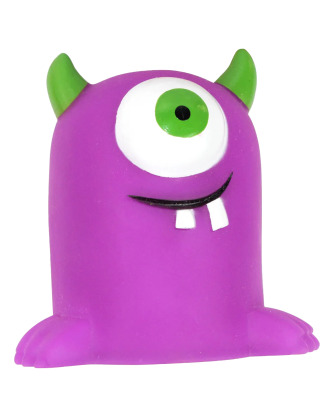 Pet Nova Vinyl Monster 10cm - fioletowy potwór z piszczałką, zabawka dla psa