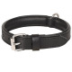 Flamingo Collar Arizona Black - obroża skórzana dla psa z podszyciem, prawdziwa skóra, czarna