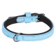Flamingo Collar Leza Blue - obroża dla małego psa, z podszyciem, sztuczna skóra i neopren, niebieska