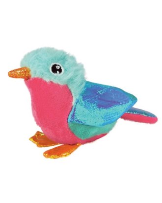 KONG Crackles Tweetz Bird - lekko szeleszczący ptaszek dla kota, mała zabawka z kocimiętką