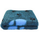 Blovi DryBed VetBed A+ - Non-Slip Pet Bed, Ocean blue with paws