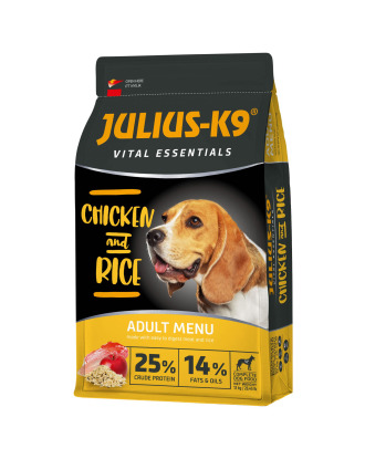 Julius-K9 Vital Essentials Chicken & Rice Adult 12kg - pełnowartościowa karma dla psa, kurczak z ryżem