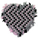 Blovi Snuffle Mat Black/Pink 36x36cm - mata węchowa dla szczeniaka, psa dorosłego i kota, w kształcie serca