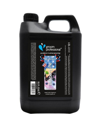 Groom Professional Blueberry Pie 4l - uniwersalny szampon dla psa o zapachu ciasta z jagodami i wanilią, koncentrat 1:12
