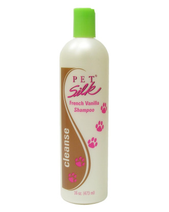 Pet Silk French Vanilla Shampoo 473ml - nawilżający szampon dla psa i kota do skóry suchej i wrażliwej, o zapachu wanilii, koncentrat 1:16