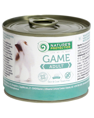 Nature’s Protection Adult Game - mokra karma dla psów, z dziczyzną