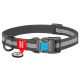 Waudog Waterproof Reflective Collar With QR Code Grey - obroża wodoodporna dla psa, z zawieszką QR i odblaskową taśmą