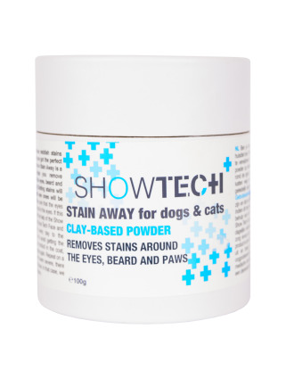 Show Tech Stain Away for Dogs & Cats 100g - puder wybielający na przebarwienia i zacieki, dla psa i kota