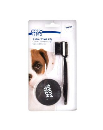 Show Tech White Colour Mask 20g - krem do maskowania przebarwień i niedoskonałości na sierści zwierząt, biały
