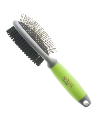 Moser 2w1 - dwustronna szczotka, metalowe piny + nylon