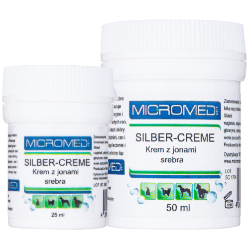 Micromed Vet Silver Creme - krem leczniczy dla zwierząt, z jonami srebra oraz ekstraktem z nagietka