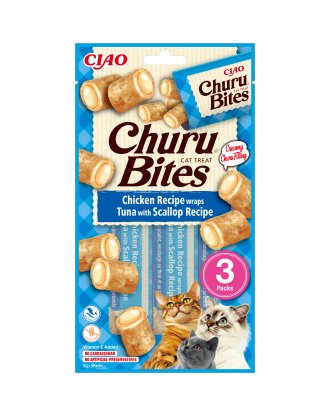 Inaba Churu Bites Cat 3x10g - przysmaki dla kota z kurczakiem i przegrzebkami