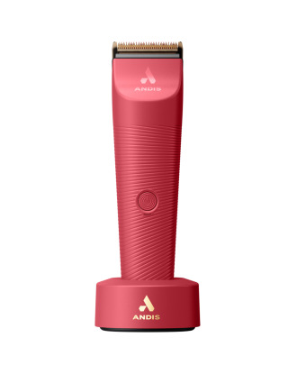 Andis Raspberry Vida Cordless Clipper - bezprzewodowa maszynka ze złotym, regulowanym ostrzem, ładowarka USB-C