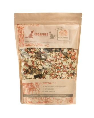 Escapure Gemüsemix 1000g - musli dla psa, posypka do karmy, uzupełnienie diety BARF, suszone warzywa