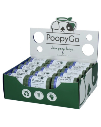 Holland PoopyGo Bio Poop Bags Box 30 rolek x 15 worków - woreczki na psie odchody, biodegradowalne