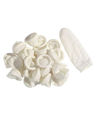 Chadog Finger Condoms White 100szt. - lateksowe paluszki do trymowania