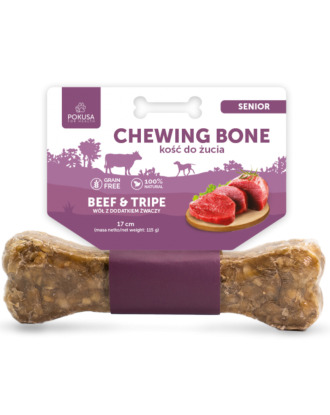 Pokusa Senior Chewing Bone - kość wołowa dla psa seniora, żwacze i penisy wołowe