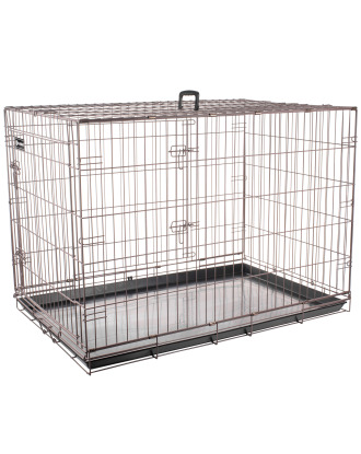 Flamingo Ebo Taupe XL - metalowa klatka dla psa, 70x109x77cm