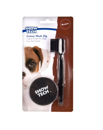 Show Tech Brown Colour Mask 20g - krem do maskowania przebarwień i niedoskonałości na sierści zwierząt, brązowy