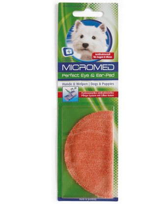 Micromed Perfect Eye & Ear-Pad - wielorazowy czyścik do oczu i uszu psa i kota, z mikrofibry z jonami srebra