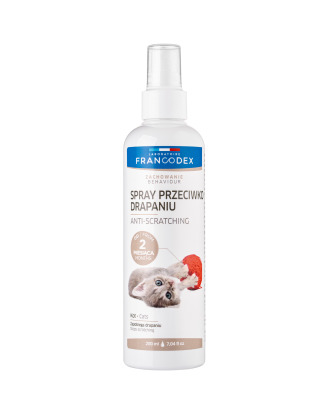 Francodex Anti-Scratching 200ml - spray z olejkiem cytrynowym i lawendowym zapobiegający drapaniu, dla kotów