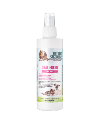Nature's Specialties Oral Fresh 237ml - spray do higieny jamy ustnej psa i kota, miętowy