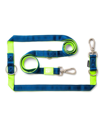 Max&Molly Multi-Leash Matrix Lime Green - smycz przepinana dla psa z odblaskowymi pszeszyciami, 200cm