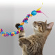 KONG Teaser Loopz - wędka dla kota, kolorowe pętelki z piłeczką i kocimiętką