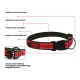 KONG Nylon Collar Red - obroża dla psa z odblaskowymi przeszyciami, czerwona