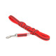 Julius K9 Color & Gray Supergrip Leash With Handle Red - smycz treningowa z uchwytem, czerwona, antypoślizgowa