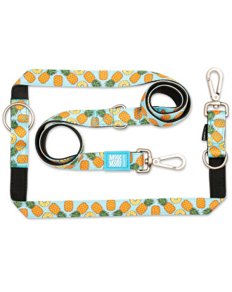 Max&Molly Multi-Leash Sweet Pineapple - smycz przepinana dla psa, ciekawy wzór, 200cm